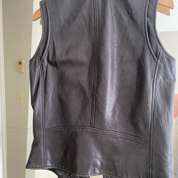 Veda leather Moto vest, 100%lambskin. No scratched perfect condition,small,Blk - Picture 4 of 4